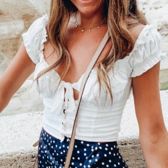 Princess Polly Tops - white crop top